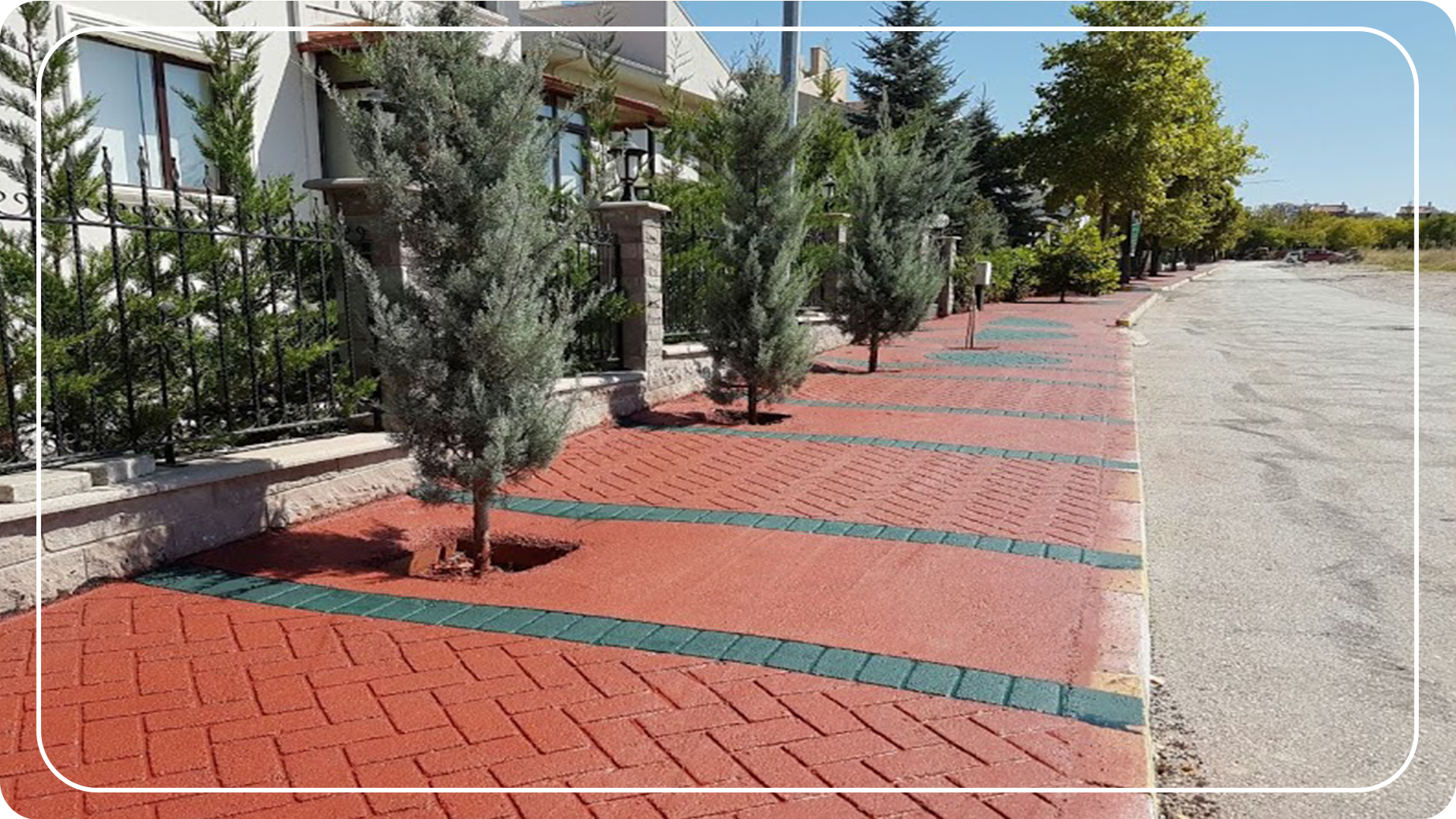 Ankara renkli desenli asfalt